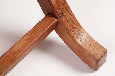 Lot 634 - Peter ‘Rabbitman’ Heap: a late 20th Century adzed oak oblong coffee table
