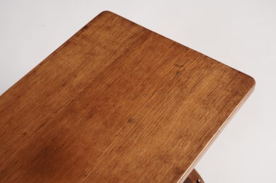 Lot 634 - Peter ‘Rabbitman’ Heap: a late 20th Century adzed oak oblong coffee table