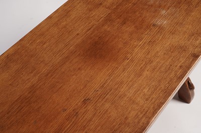 Lot 634 - Peter ‘Rabbitman’ Heap: a late 20th Century adzed oak oblong coffee table