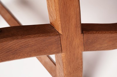 Lot 634 - Peter ‘Rabbitman’ Heap: a late 20th Century adzed oak oblong coffee table