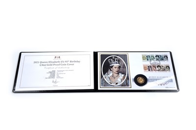 Lot 40 - A 2021 Queen Elizabeth II's 95th Birthday 1/4oz gold proof coin