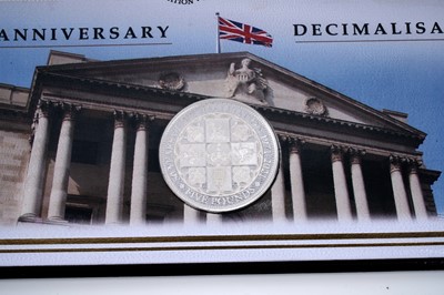Lot 57 - Penny Black & Two Pence Blue Pair set, by Harrington & Byrne; and two coin sets