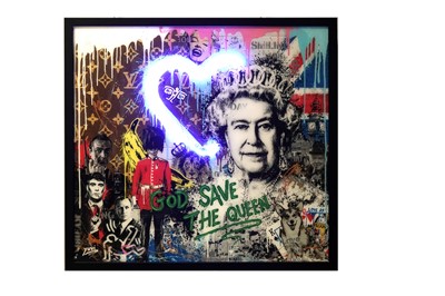 Lot 806 - Yuvi - God Save The Queen | mixed media