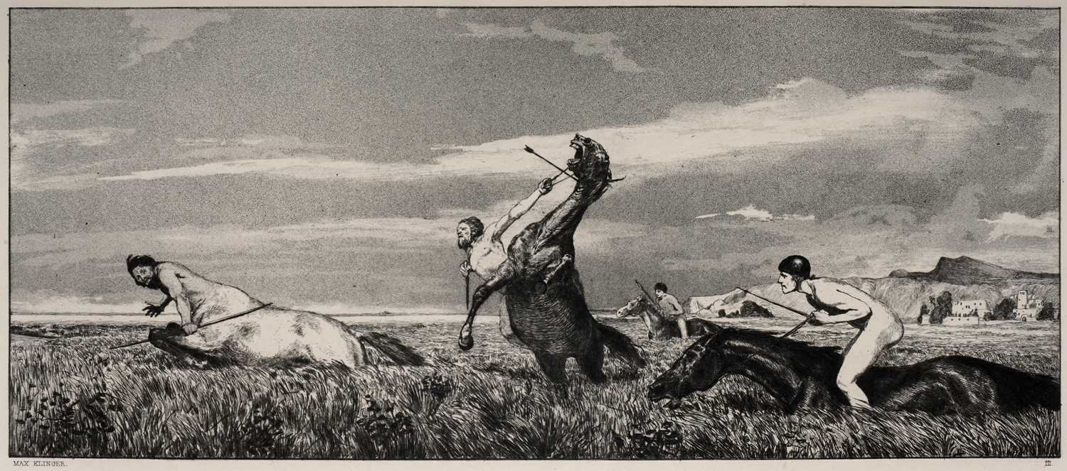 Lot 90 - Max Klinger - Verfolger Centaur | etching