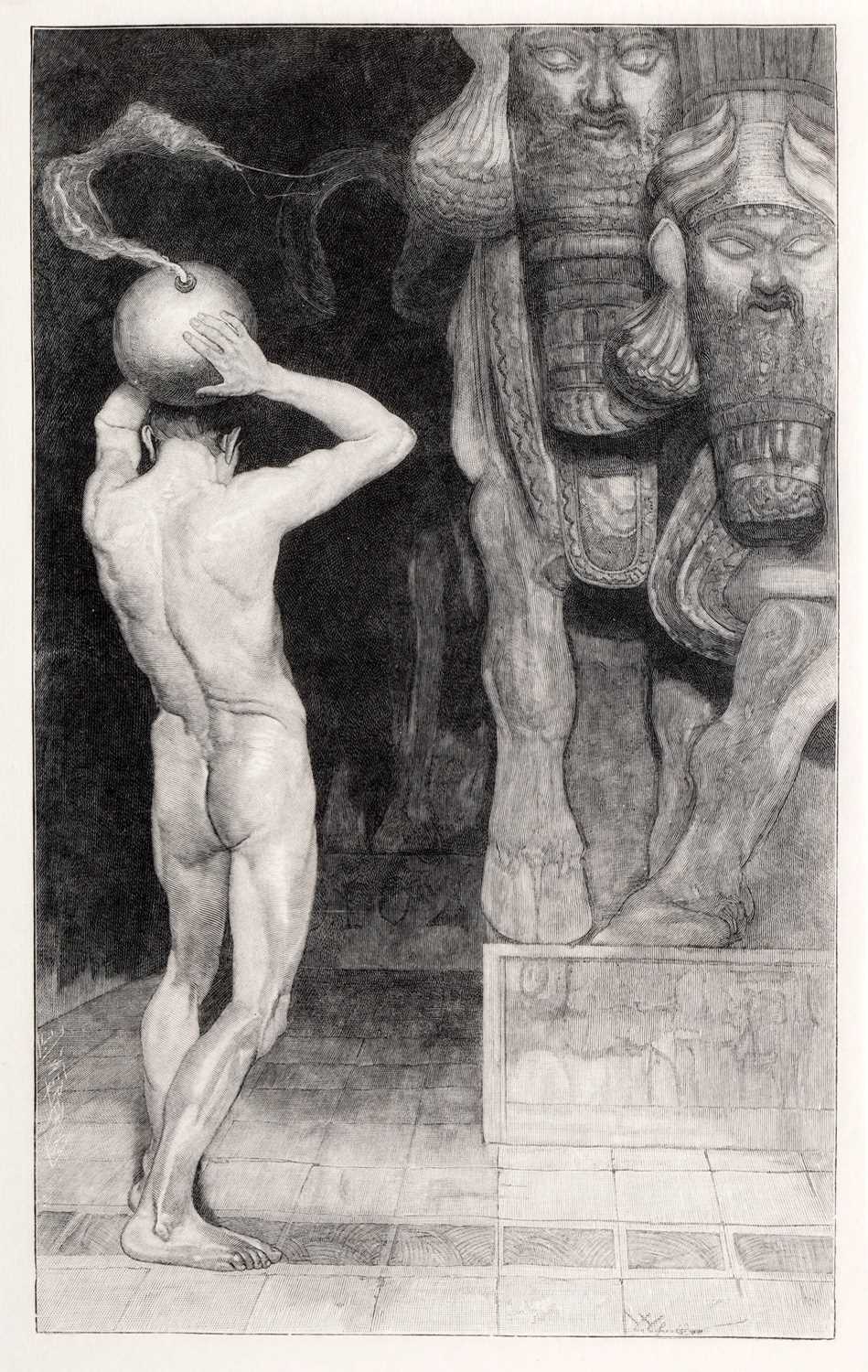 Lot 96 - Sascha Schneider - Der Anarchist | wood engraving