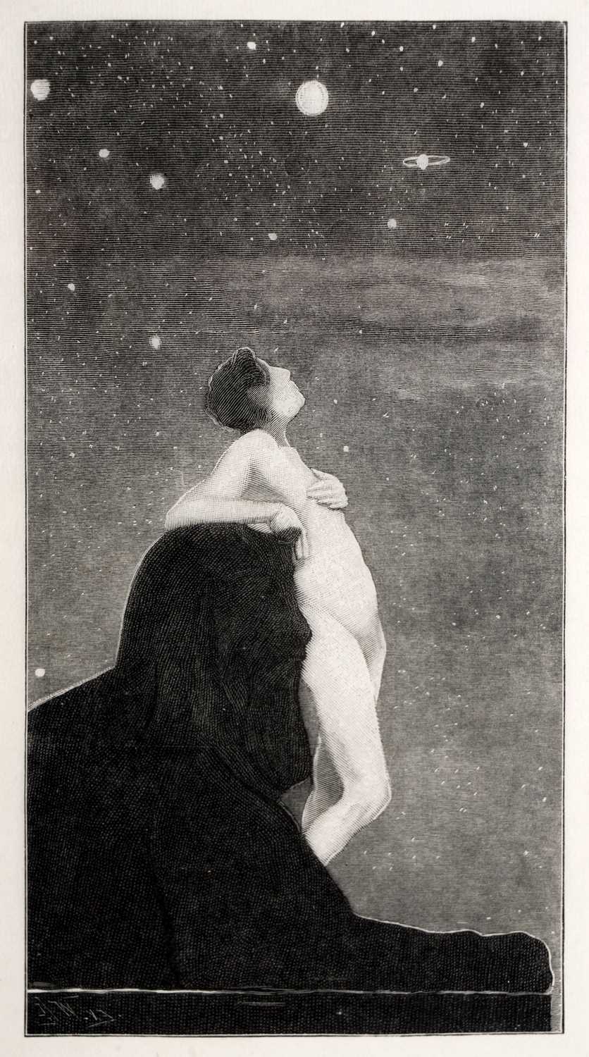 Lot 95 - Sascha Schneider - Der Gedanke an das Unendliche | wood engraving