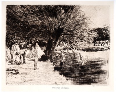 Lot 693 - Max Liebermann - Badende Jungen | etching