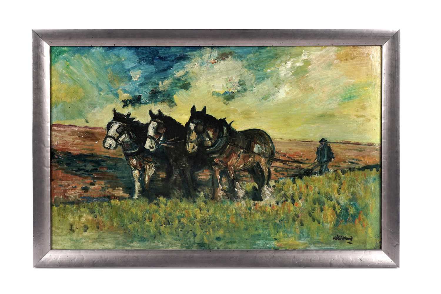 Lot 529 - James Lawrence Isherwood – The Lancashire Plough | oil