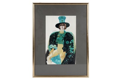 Lot 593 - John Hogarth - Three theatre costume studies | mixed media