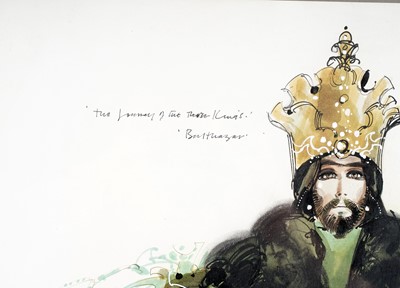 Lot 593 - John Hogarth - Three theatre costume studies | mixed media