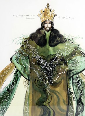 Lot 593 - John Hogarth - Three theatre costume studies | mixed media
