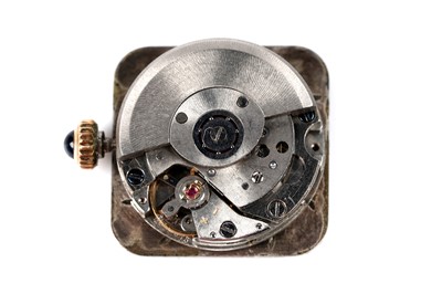 Lot 445 - Jaeger-LeCoultre Voguematic: an 18ct yellow gold cased manual wind lady's cocktail watch