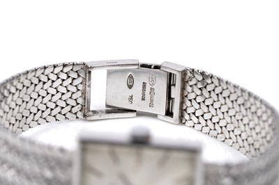 Lot 407 - Rolex: an 18ct white gold cased manual wind lady's wristwatch