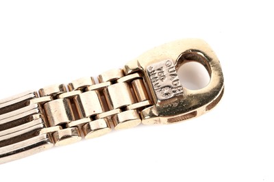 Lot 202 - A contemporary 18ct gold gate-link bracelet
