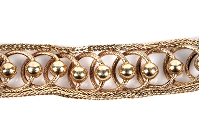 Lot 116 - A 1970's Postmodernist style 18ct gold bracelet