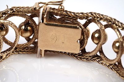 Lot 116 - A 1970's Postmodernist style 18ct gold bracelet