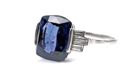 Lot 525 - An Art Deco Burmese sapphire and diamond ring