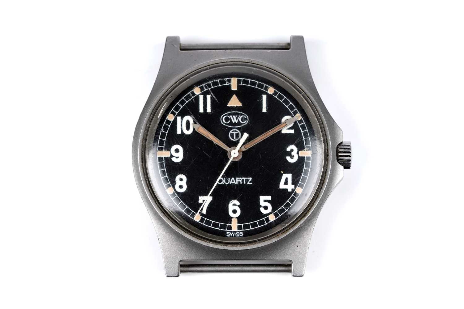Lot 460 - CWC: a steel cased Military quartz wristwatch