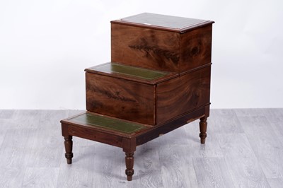 Lot 33 - 19th Century mahogany library steps