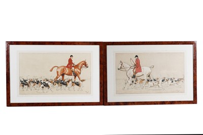 Lot 119 - After Cecil Aldin: a pair of hunting scenes