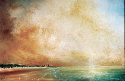 Lot 35 - Terry Donnelly - The Beach at Tynemouth | oil