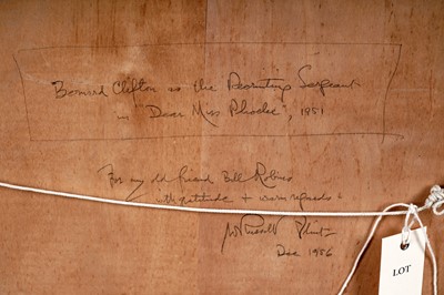 Lot 618 - Sir William Russell Flint - Bernard Clifton as the Recruiting Sergeant | pastel