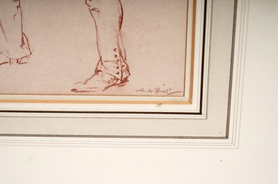 Lot 618 - Sir William Russell Flint - Bernard Clifton as the Recruiting Sergeant | pastel