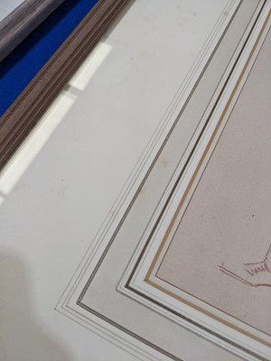 Lot 618 - Sir William Russell Flint - Bernard Clifton as the Recruiting Sergeant | pastel