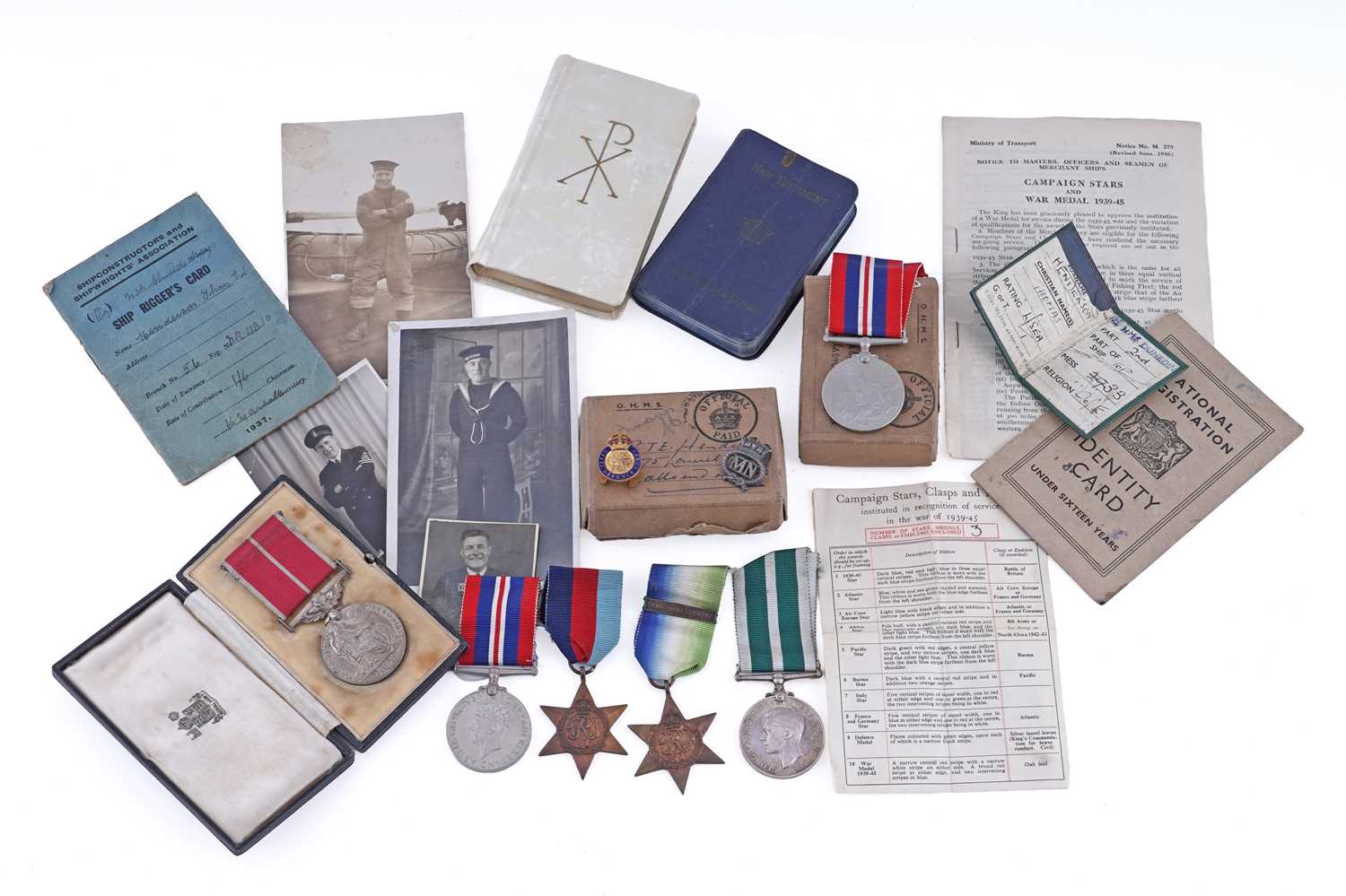 Lot 12 - A WWII BEM medal RN group