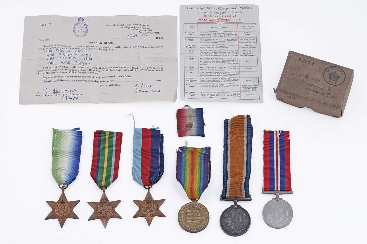 Lot 13 - First and Second World War medal group