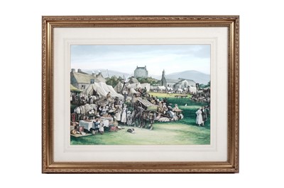 Lot 85 - Ronald Embleton - Elsdon fair, Northumberland | watercolour
