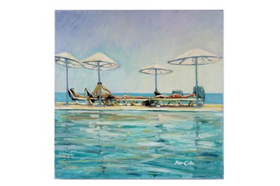 Lot 696 - Peter Collins - Poolside | oil