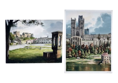 Lot 678 - Ronald "Ron" Embleton - Views of Bamburgh and Durham | gouache