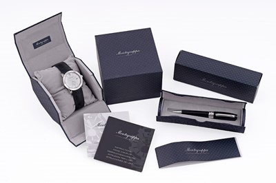 Lot 244 - Montegrappa: a ‘Fortuna’ ballpen and a ‘Nerouno’ wristwatch