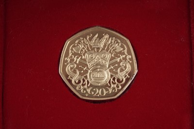 Lot 47 - Isle of Man 1982 gold 20p coin by the Pobjoy Mint
