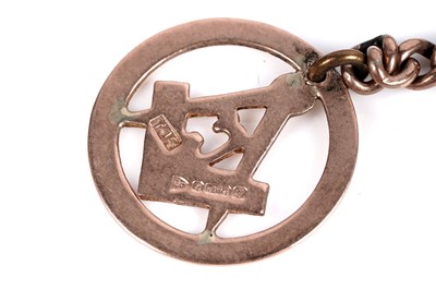 Lot 80 - A 9ct rose gold double "Albert" watch chain