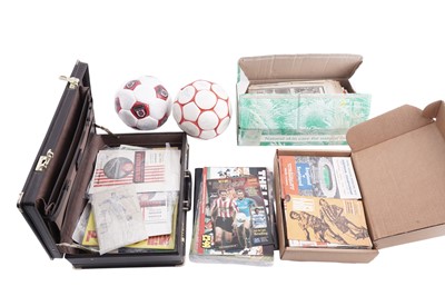 Lot 331 - A collection of mostly Sunderland football programmes; two signed footballs; and others
