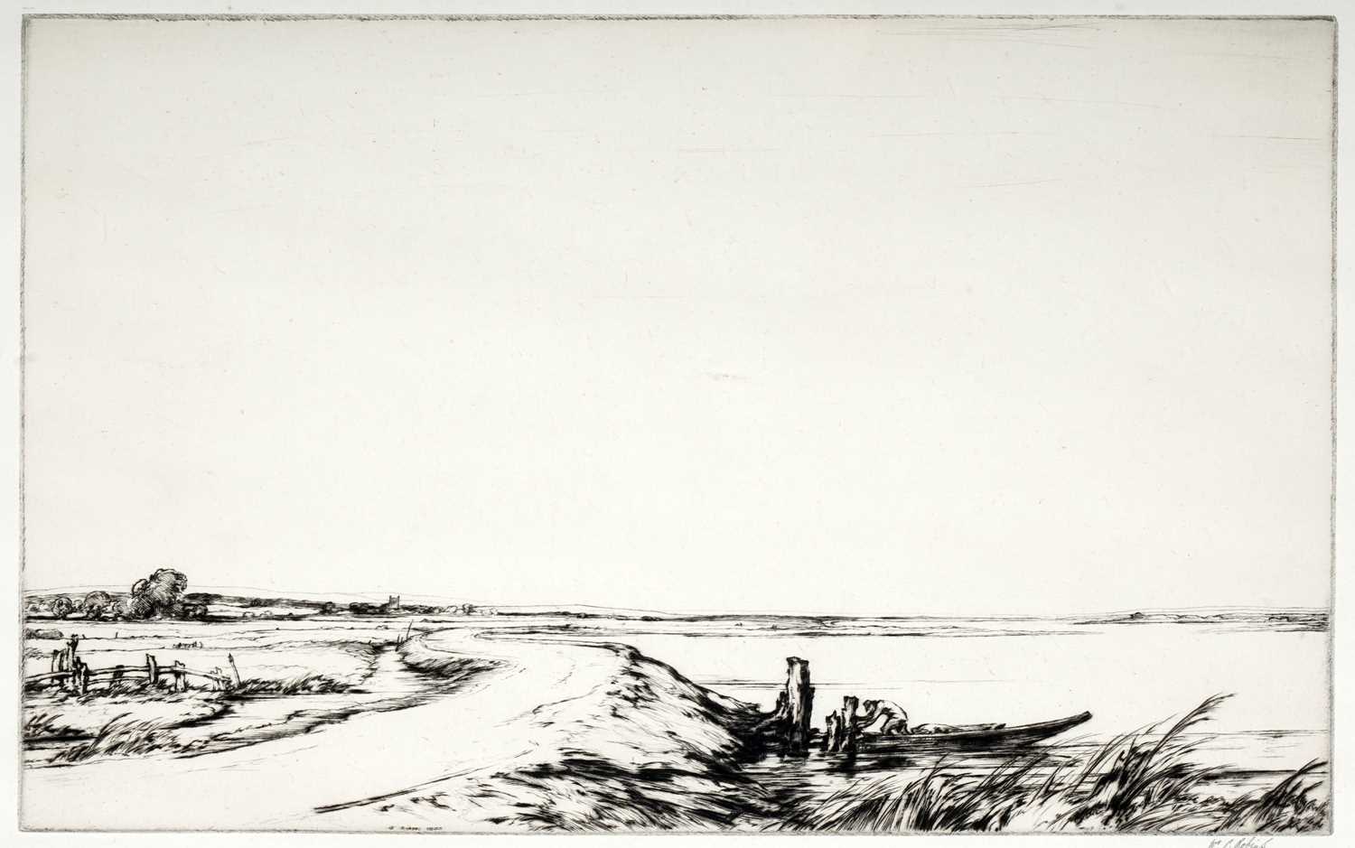 Lot 55 - William Palmer Robins- The Stour | drypoint