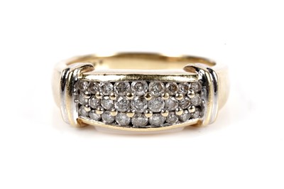 Lot 65 - A Modern pave-set diamond ring, on 18ct gold