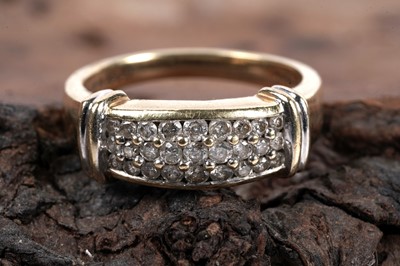 Lot 65 - A Modern pave-set diamond ring, on 18ct gold
