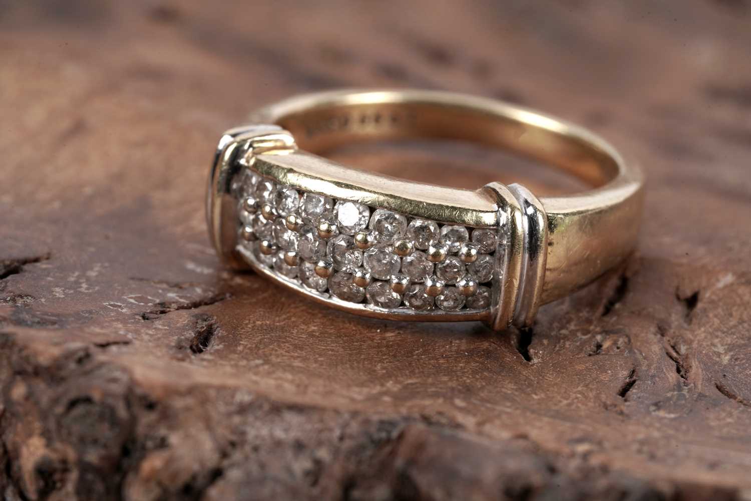 Lot 65 - A Modern pave-set diamond ring, on 18ct gold
