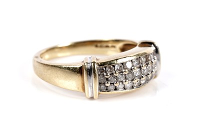 Lot 65 - A Modern pave-set diamond ring, on 18ct gold