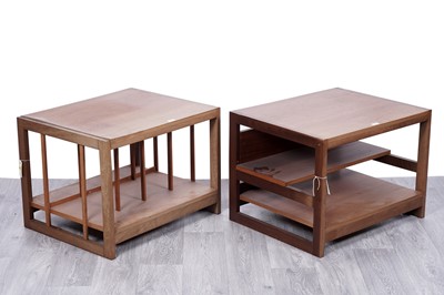 Lot 123 - Two similar mid-20th Century style teak occasional tables