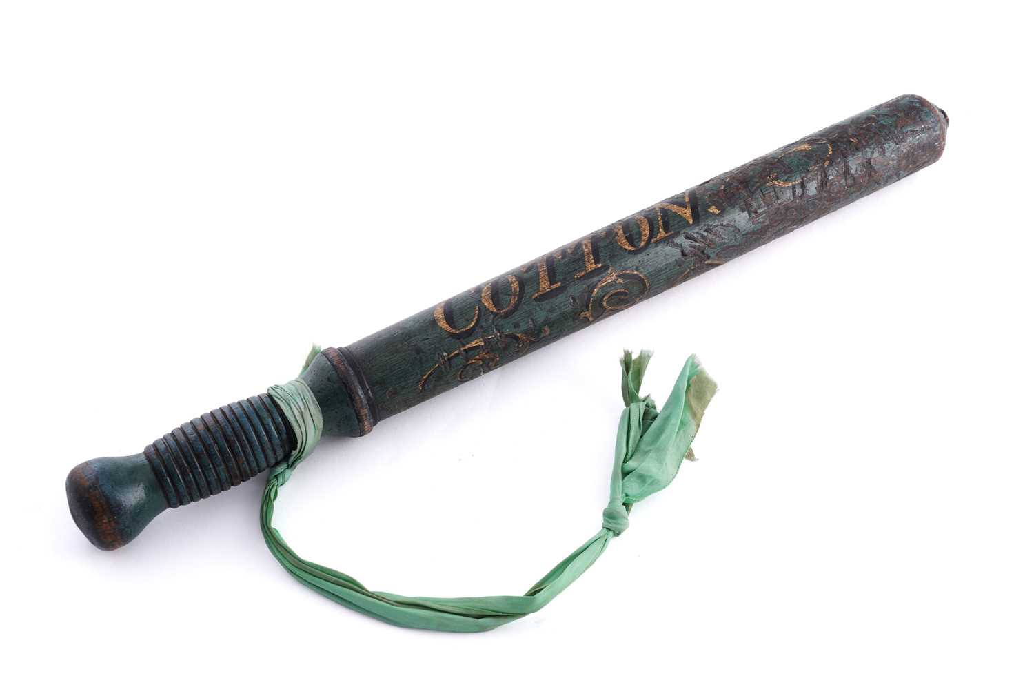 Lot 89 - A George IV turned wooden and painted truncheon
