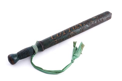 Lot 89 - A George IV turned wooden and painted truncheon