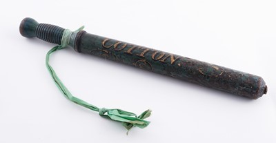 Lot 89 - A George IV turned wooden and painted truncheon