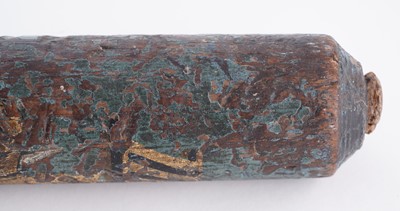 Lot 89 - A George IV turned wooden and painted truncheon