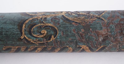 Lot 89 - A George IV turned wooden and painted truncheon