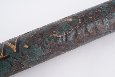 Lot 89 - A George IV turned wooden and painted truncheon