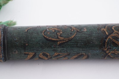 Lot 89 - A George IV turned wooden and painted truncheon